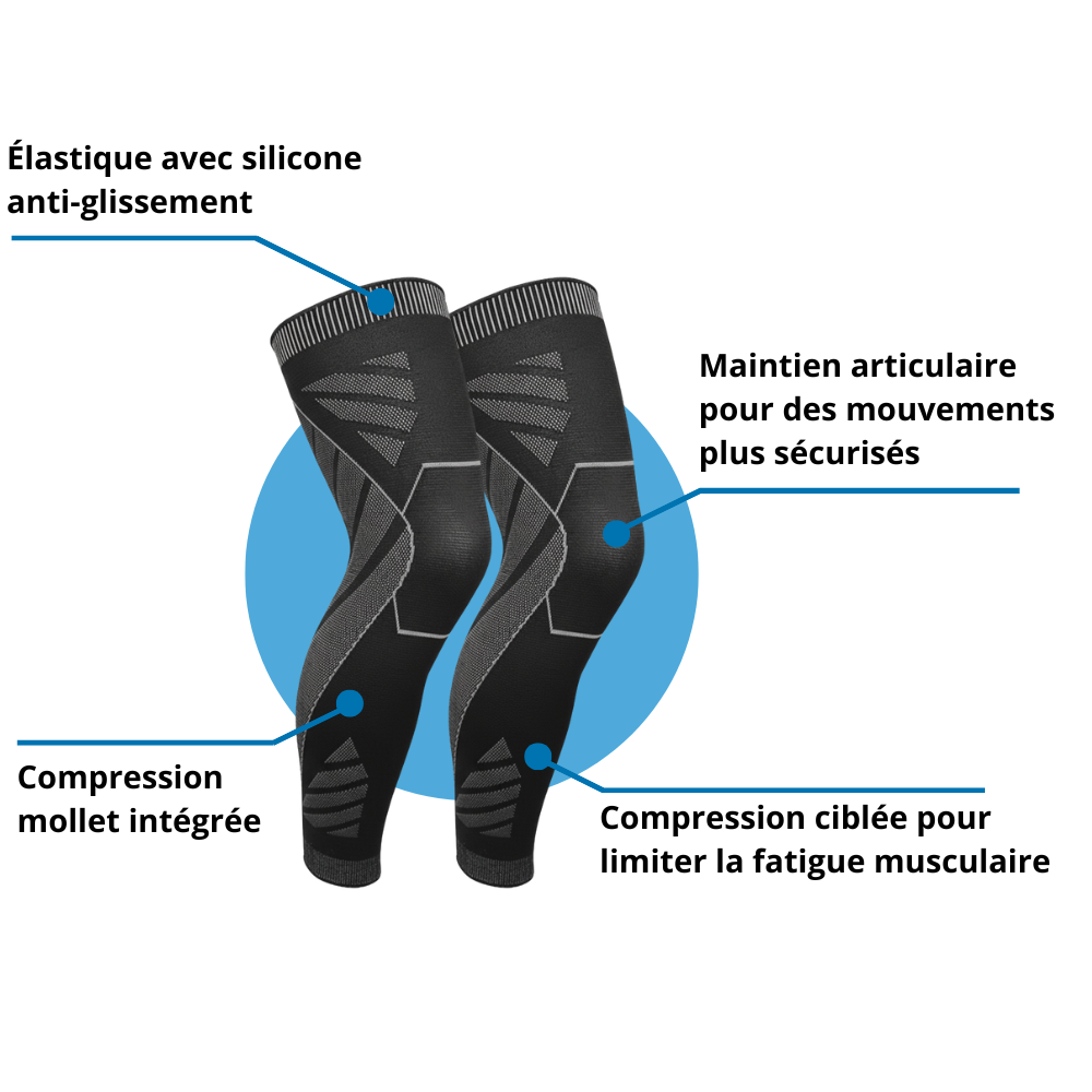 Soporte de compresión para rodillas y piernas